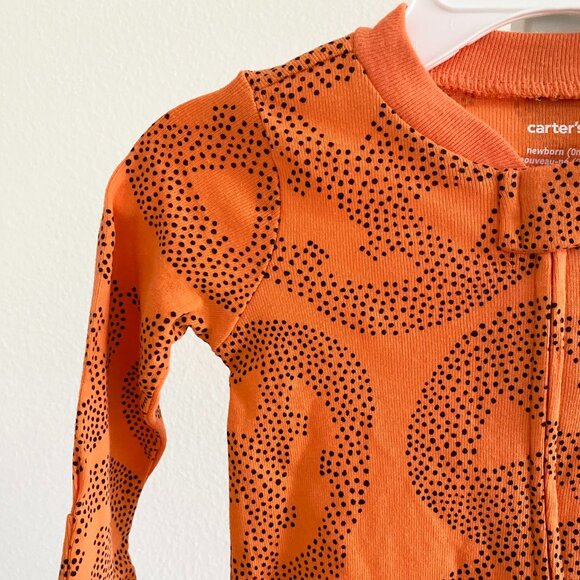 Carters Baby Boys Baby Girls Halloween Jack-O'-Lantern Pumpkin Sleeper 3M 6M - Picture 3 of 5